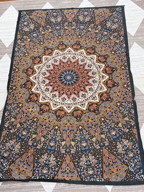 Sunshine Joy Dark Star Elephant Mandala Tapestry